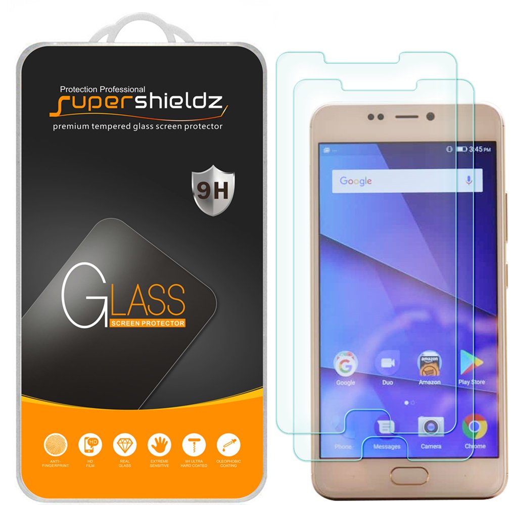 Supershieldz (2 Pack) Designed For Blu Vivo 8 Tempered Glass Screen Protector, Anti Scratch, Bubble Free