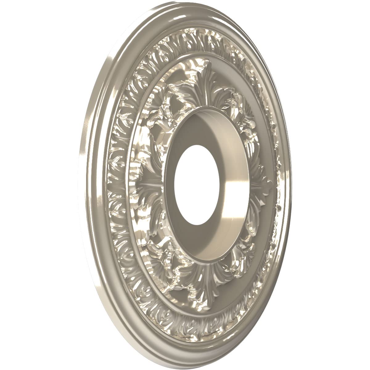 Ekena Millwork Cmp16Babcr Baltimore Thermoformed Pvc Ceiling Medallion (Fits Canopies Up To 6 1/2''), 16''Od X 3 1/2''Id X 1''P,