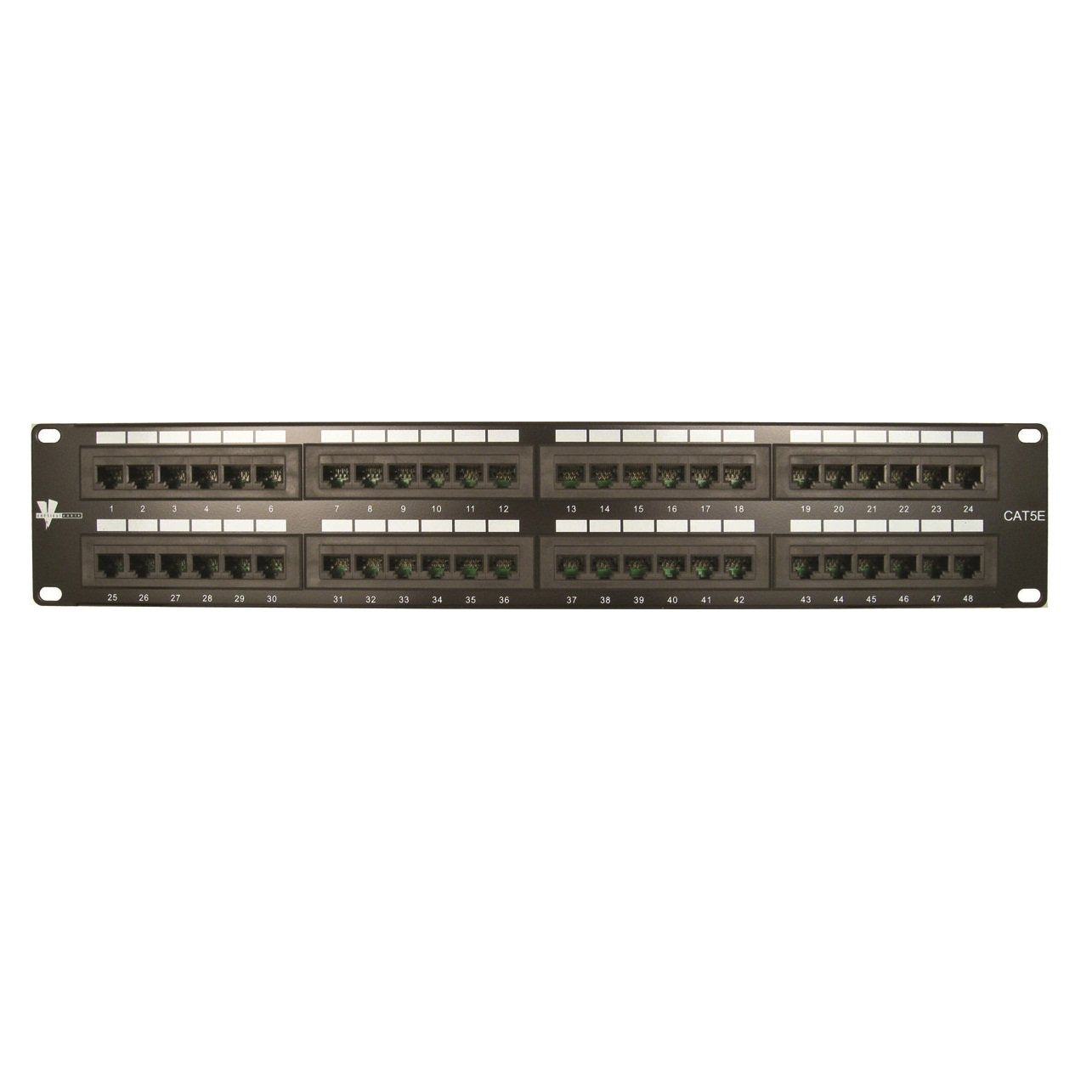 Vertical Cable Cat5E 48 Port 19'' Horizontal Rackmount 2U Patch Panel