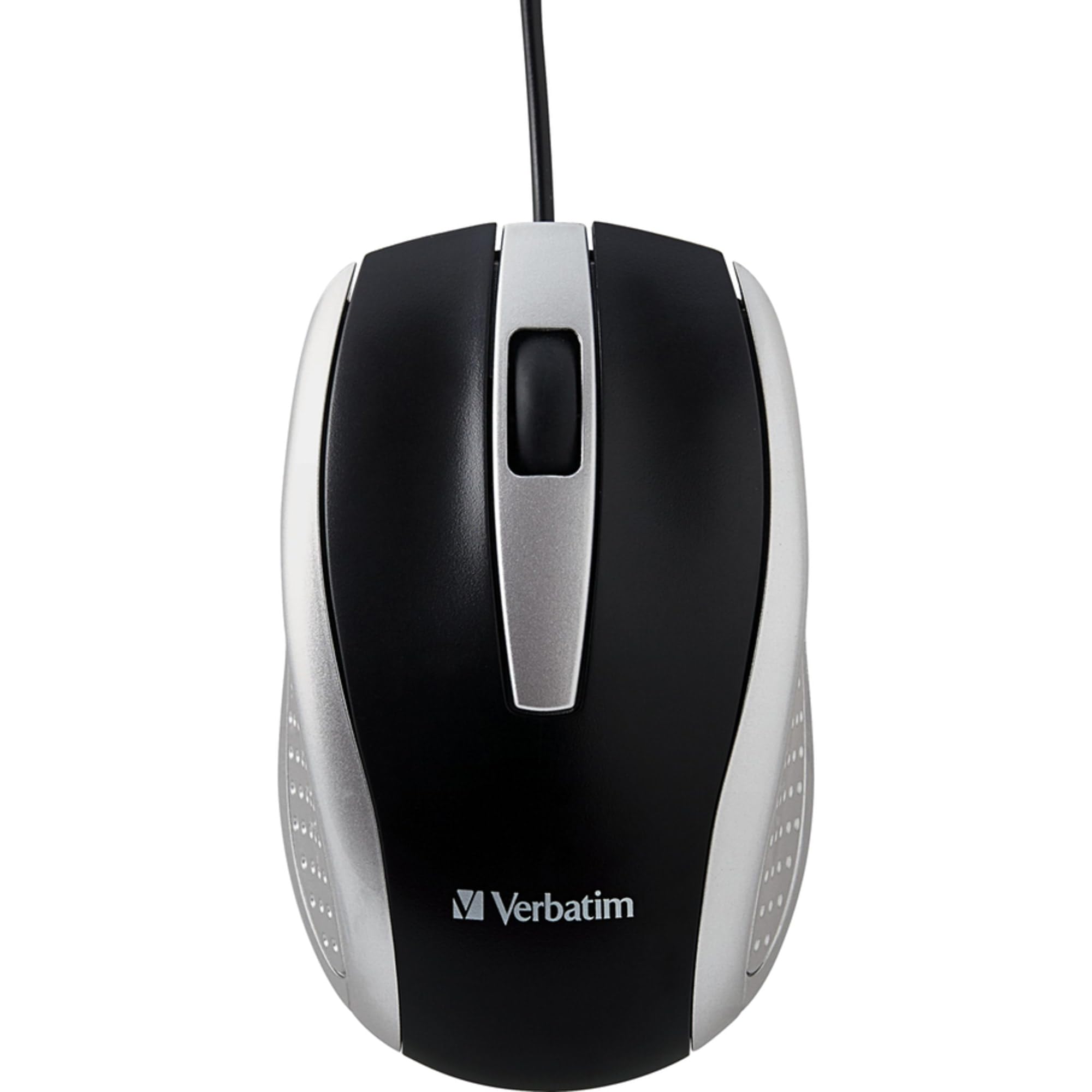 Verbatim Wired Usb Computer Mouse   Corded Usb Mouse For Laptops And Pcs   Right Or Left Hand Use, Silver 99741 1.4'' X 2.4'' X