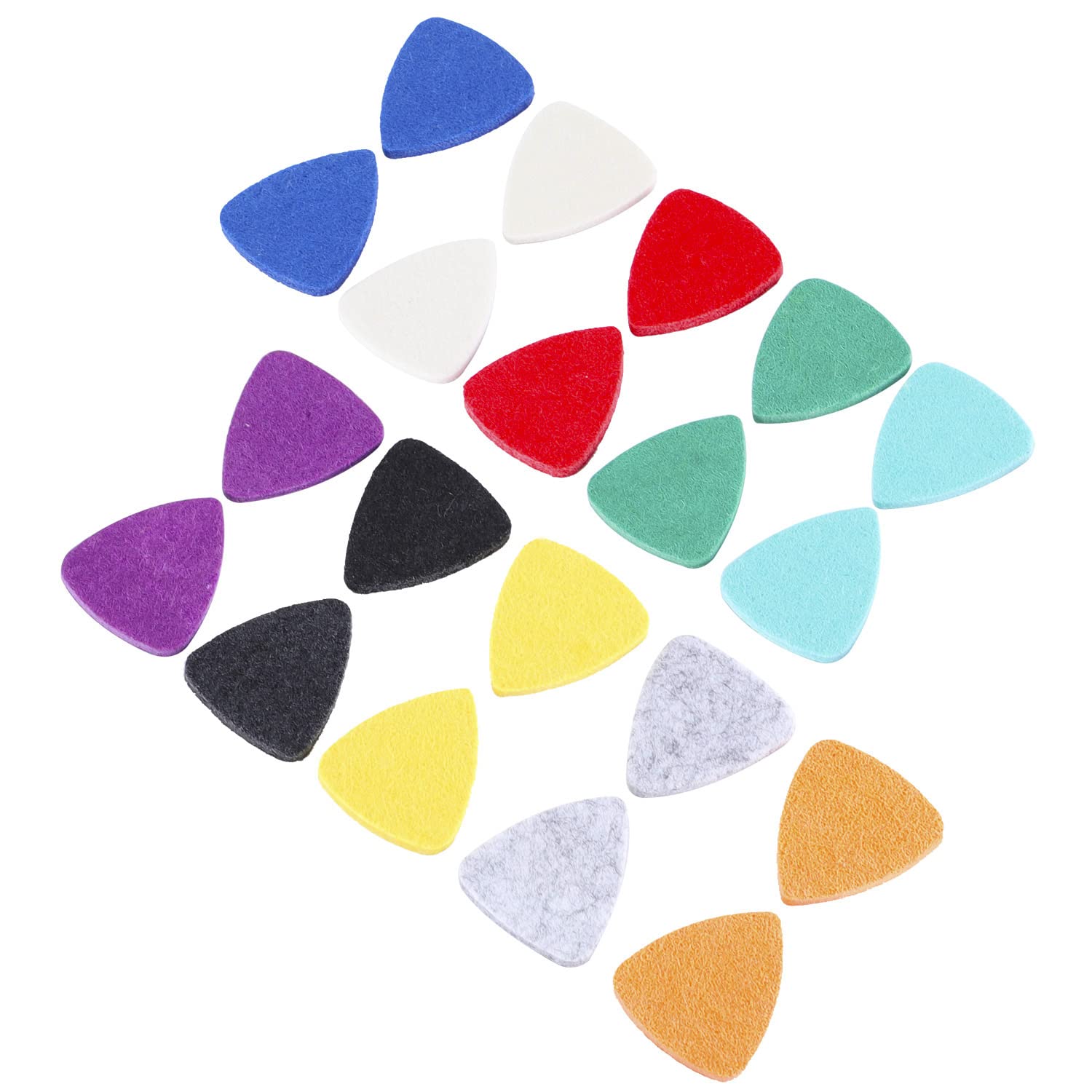 20 Pieces Felt Ukulele Picks,Felt Heart Shape Pick For Ukulele Guitar Bass With Pick Holder Case (Multiple Colors) (General, 10