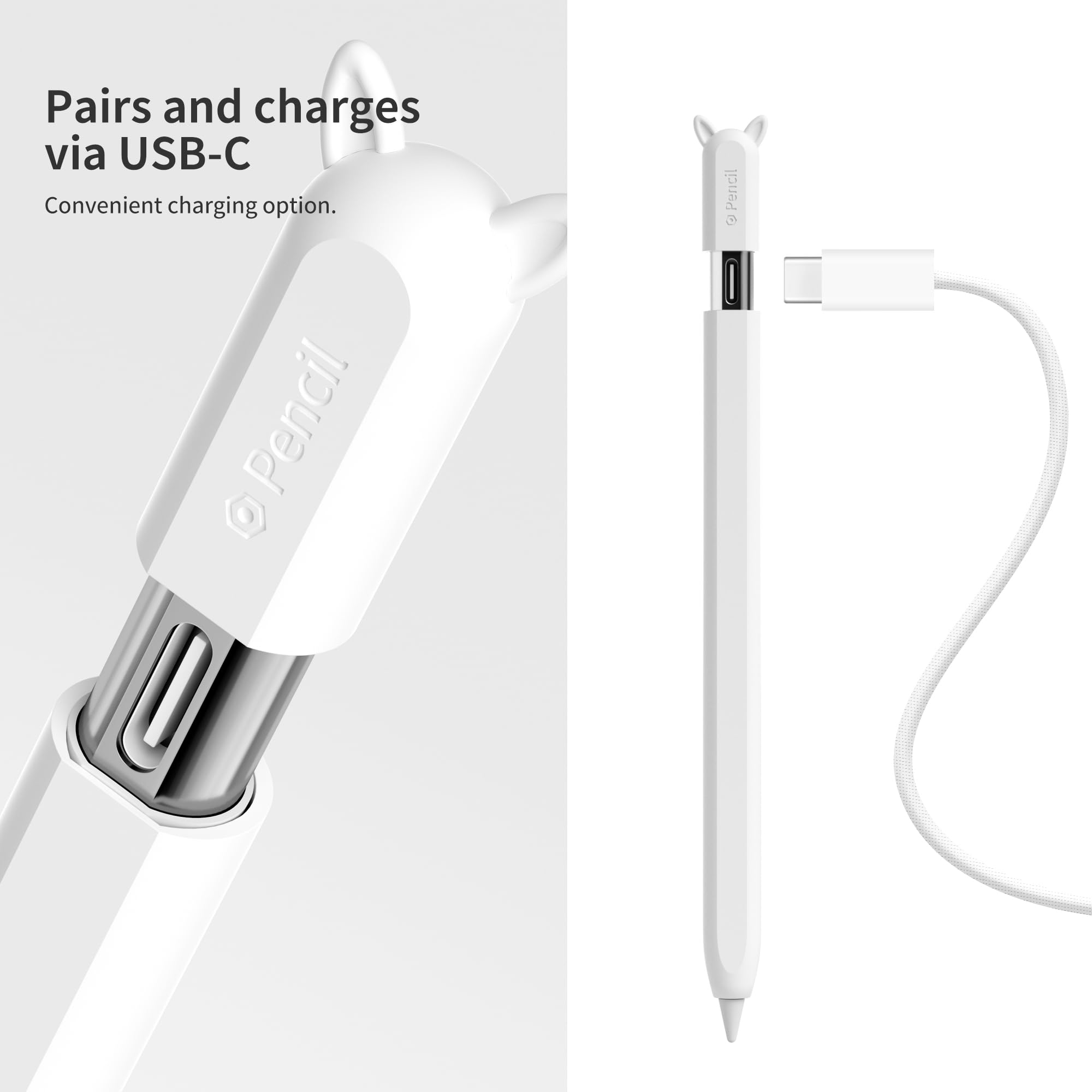 Eletiuo Silicone Case Compatible With Apple Pencil (Usb C),Protective Holder Grip Sleeve With Cap Accessories,Anti Slip Cover Su