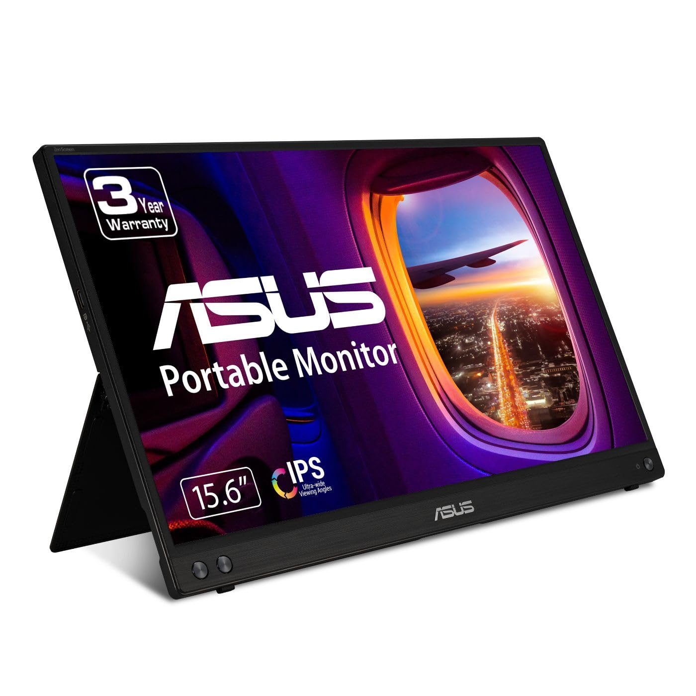 ASUS ZenScreen 15.6    1080P Portable Monitor (MB16ACV) - Full HD, IPS, Eye Care, Flicker Free, Blue Light Filter, Kickstand, US