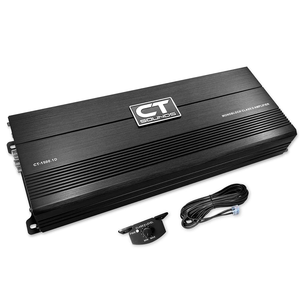 Ct Sounds Ct 1500.1D Compact Class D Car Audio Monoblock Amplifier, 1500 Watts Rms