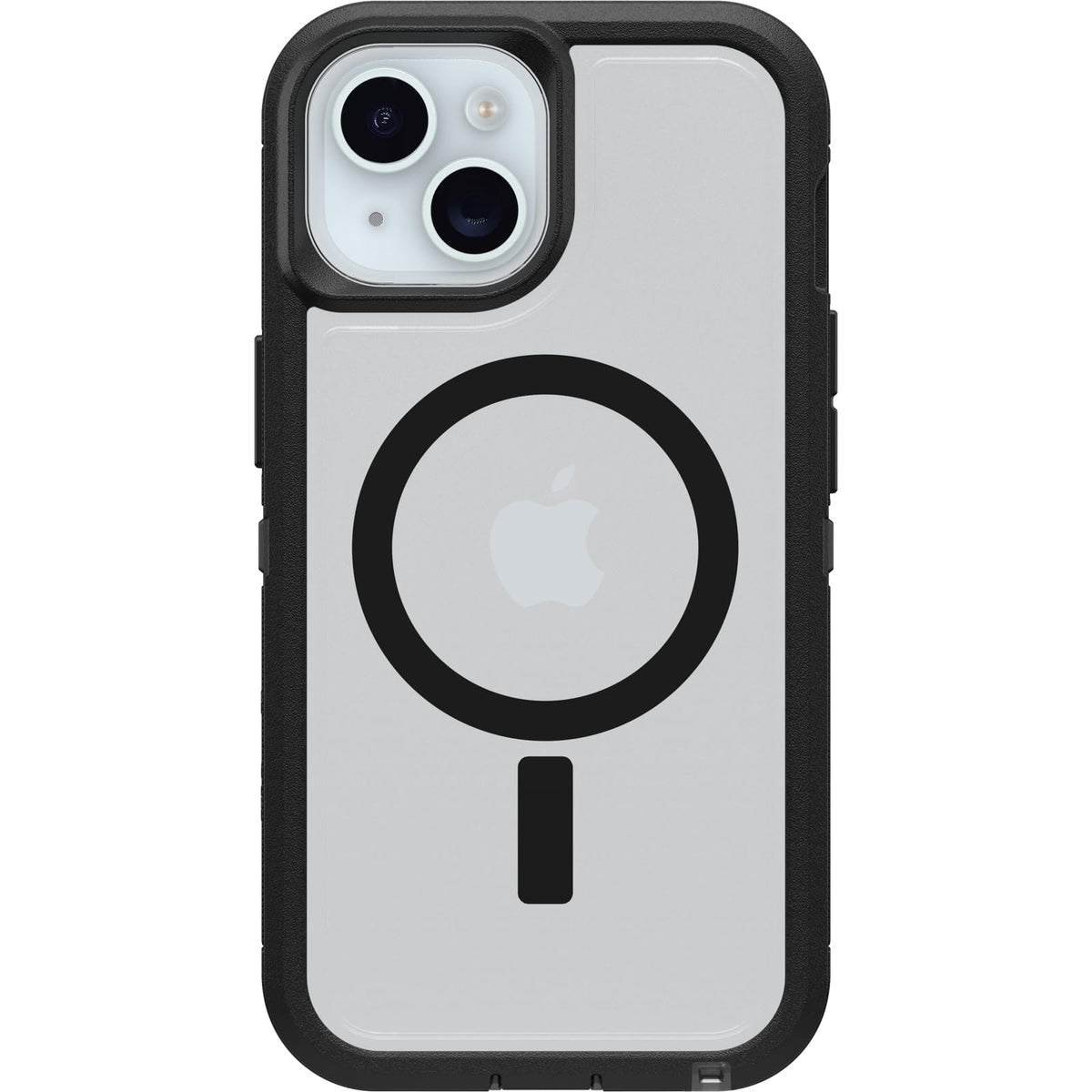 Otterbox Iphone 15, Iphone 14, And Iphone 13 Defender Series Xt Clear Case   Dark Side (Black/Clear), Screenless, Rugged, Snaps