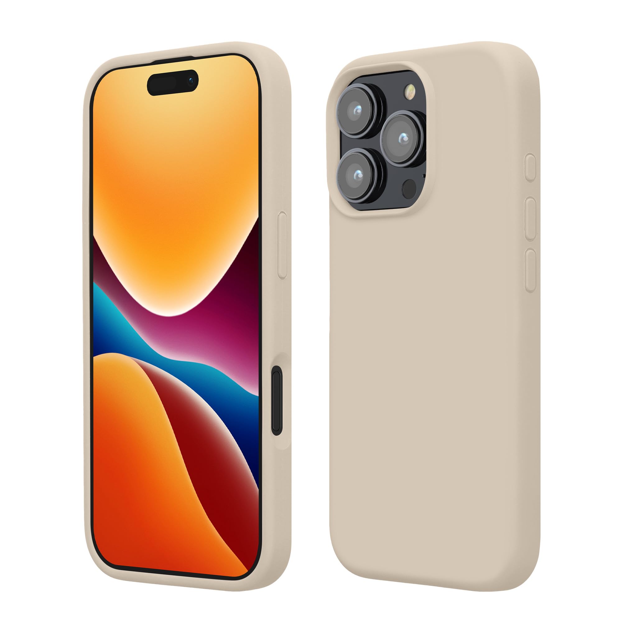 kwmobile Case Compatible with Apple iPhone 16 Pro Case - TPU Silicone Phone Cover with Soft Finish - Cream