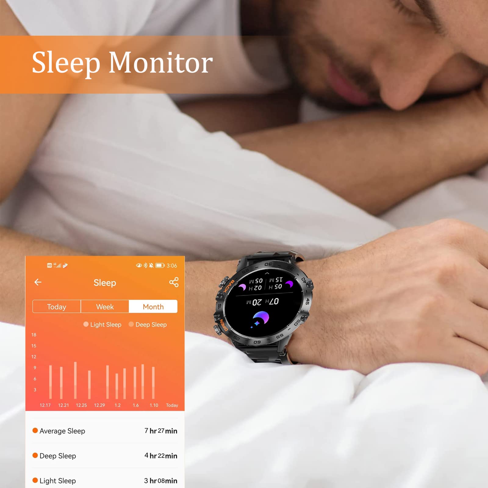 Sedsey Smart Watch For Men Fitness Tracker(Answer/Dial Call) Bluetooth Call 1.39 ' 'Hd Military Smartwatch Fitness Watch For And