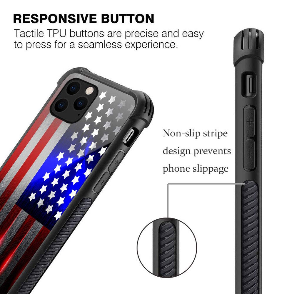 Zhegailian Case Compatible With Iphone 12 Pro Max,Cut Flag Case For Iphone 12 Pro Max For Boys Men,Pattern Design Anti Scratch O