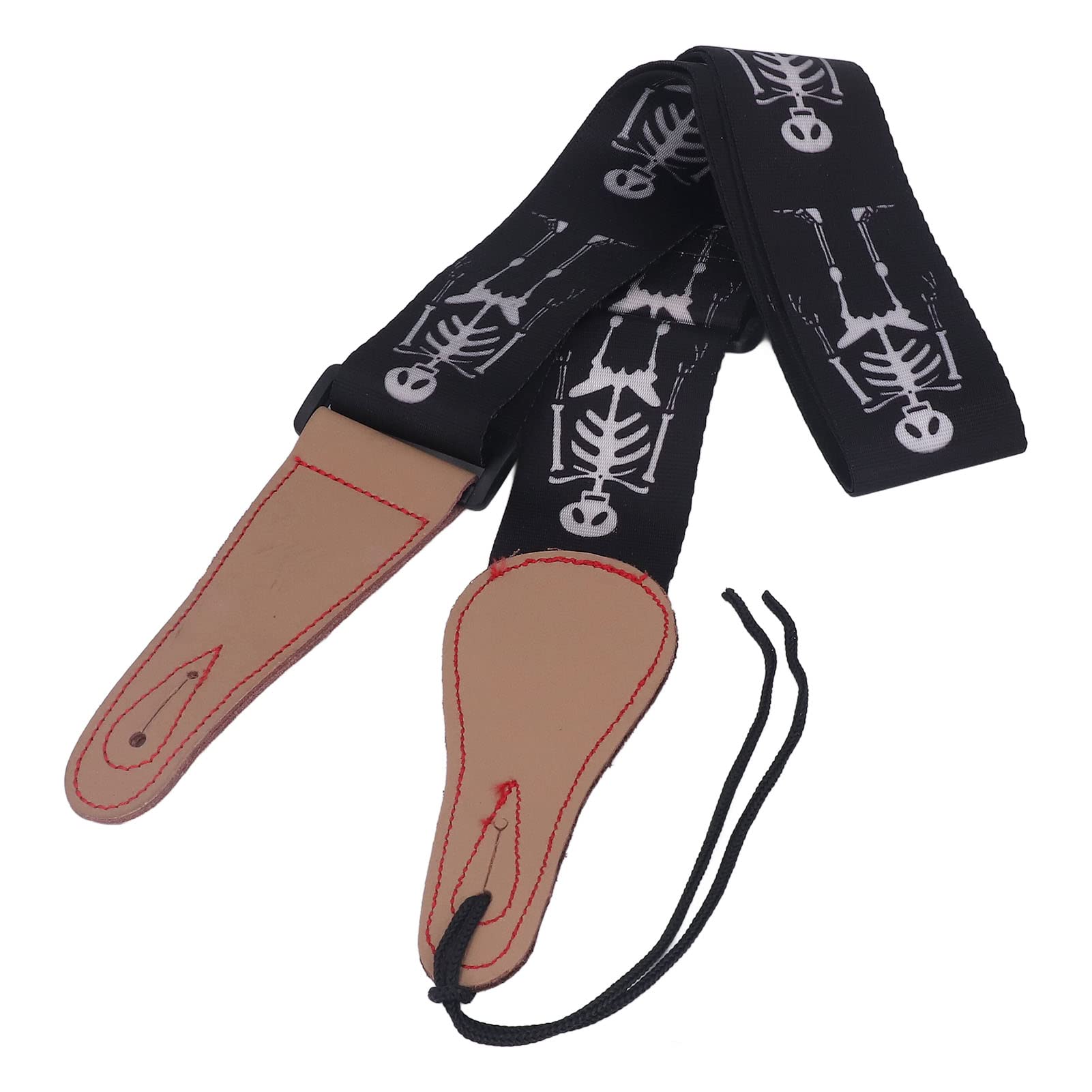 Ubervia Black Skull Guitar Strap, Universal Sturdy High Toughness Bass Strap for Guitarist for Banjo