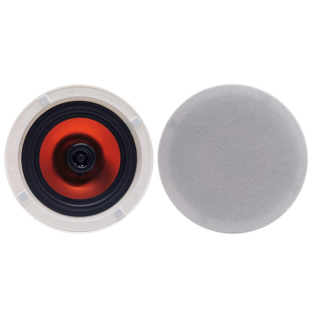 Herdio 6.5 Inch Bluetooth Ceiling Speakers, 300 Watts Flush Mount 2-Way Universal Home Speakers,1 Pair