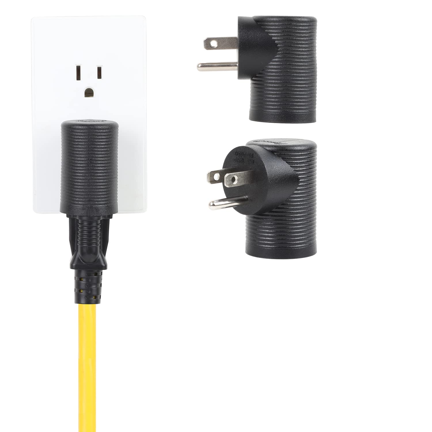 Nema 5 15R To 5 15P Right Angle Power Adaptor, Right Angled Usa 3 Prong Male Female Adapter,90 Degree Angled Usa Male Female Pow