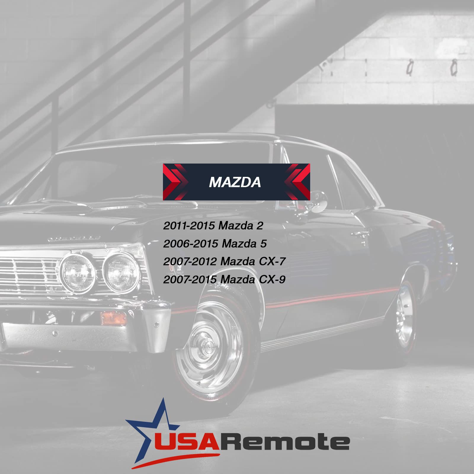 Key Fob Fits Mazda 2 / Mazda 5 / Cx-7 / Cx-9 Flip Keyless Entry Remote (Bgbx1T478Ske125-01)