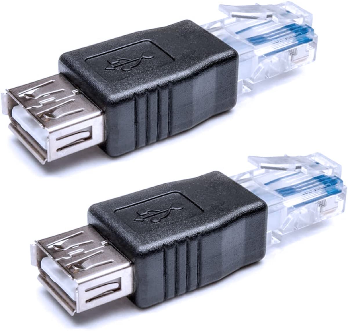 Herfair Ethernet to USB Adapter RJ45 to USB 2.0 Adapter 2Pack