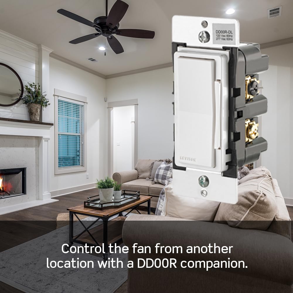 Leviton Decora Smart Fan Speed Controller, Z Wave Plus, Zw4Sf