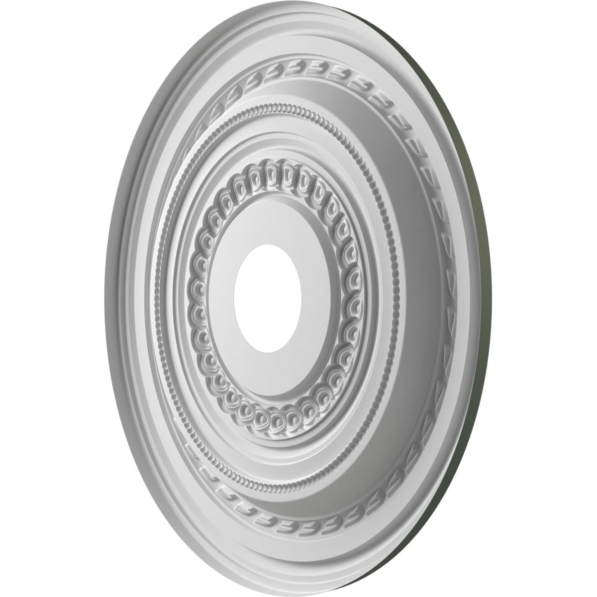 Ekena Millwork Cmp19Coghc Cole Thermoformed Pvc Ceiling Medallion (Fits Canopies Up To 5 1/8''), 19''Od, Ultracover Satin Hunt C