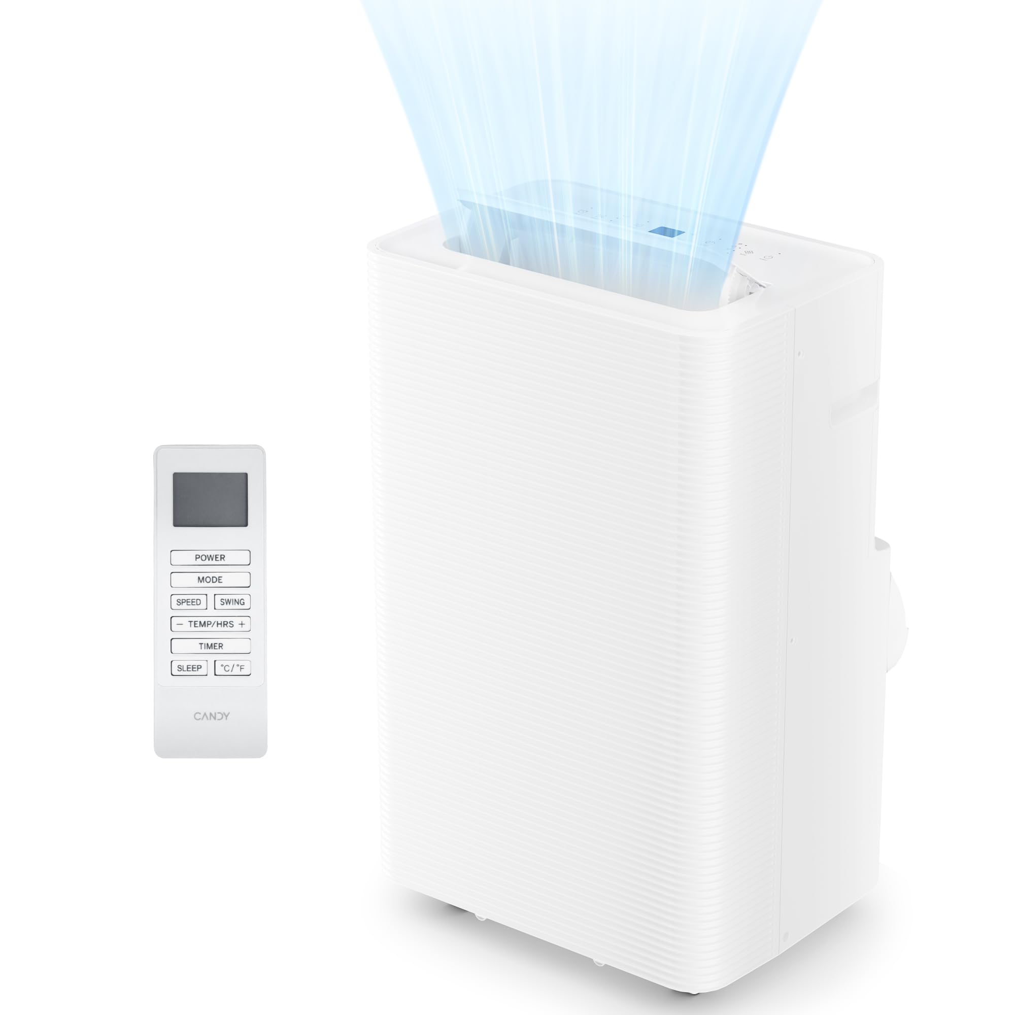 Candy 14,000 BTU Portable Air Conditioner for Rooms up to 700 Sq.Ft,3-in-1 Cooling/Dehumidifier/Fan AC Unit 3 Speed,Auto Swing,R