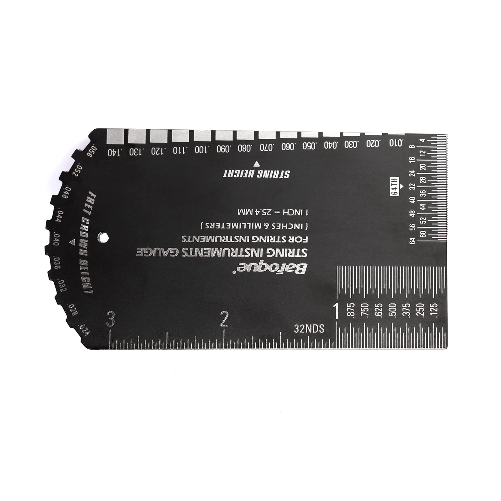 New Guitar Ruler String Action Ruler Gauge Tool, Fret Rocker Luthier Tool Guitarist Gift, Guitar Set Up Tool Kit For Electric Ba