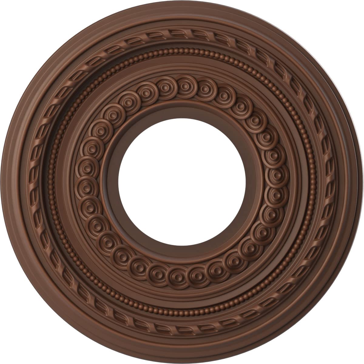 Ekena Millwork CMP10CODRU Cole Thermoformed PVC Ceiling Medallion (Fits Canopies up to 4 1/4), 10OD x 3 1/2ID x 3/4P, Universal 
