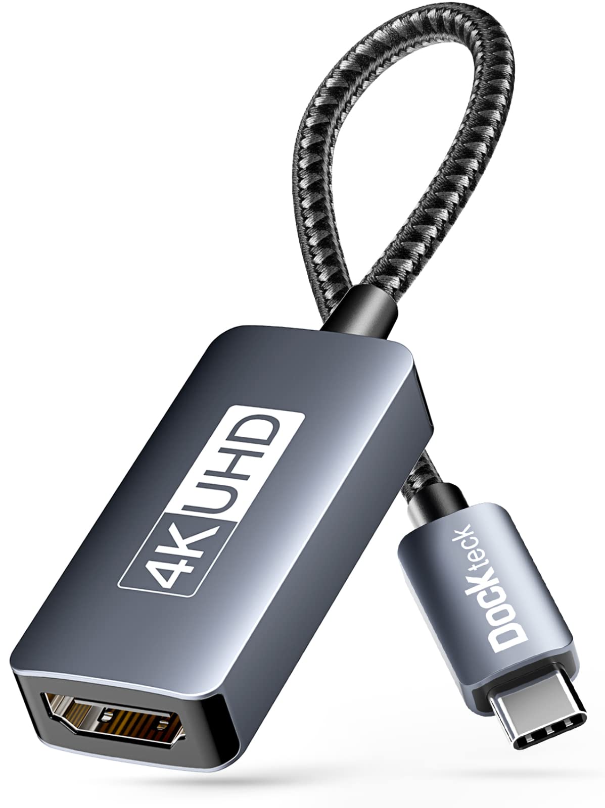 Usb C To Hdmi Adapter 4K 60Hz Cable, Dockteck Type C To Hdmi Adapter [Thunderbolt 3/4 Compatible], Usb C To Hdmi Video Converter