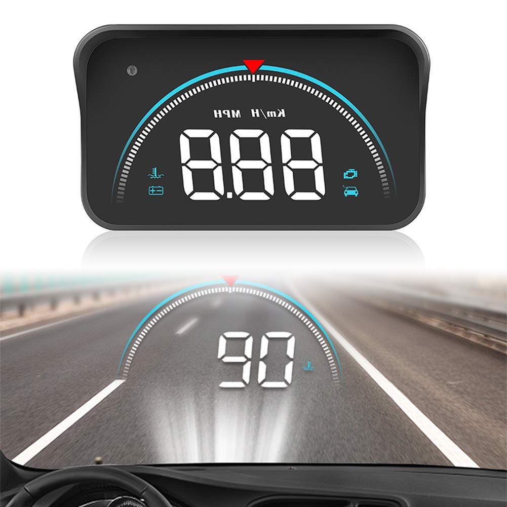 Newsmarts Car Hud Head Up Display, M8 Gauge Speed/Rpm/Voltage Warning Dash Screen Projector