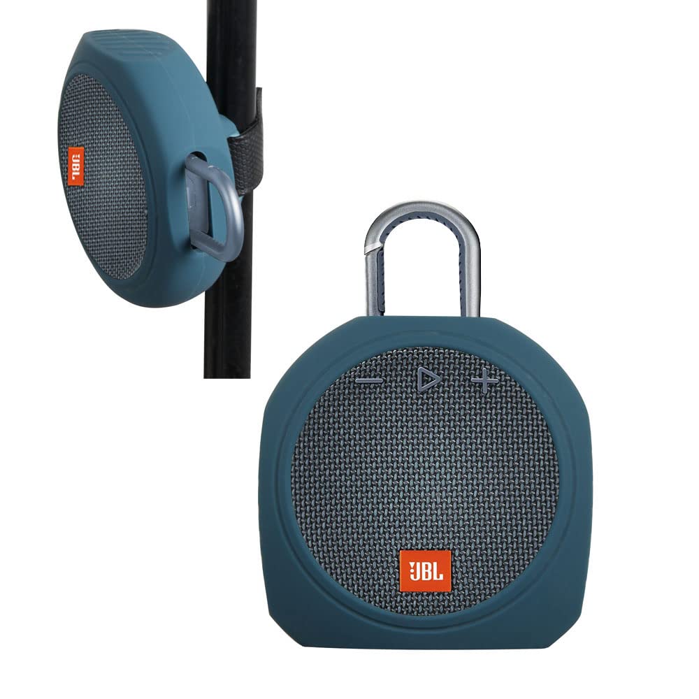 Hermitshell Silicone Carrying Case Replacement for JBL Clip 3 Portable Waterproof Wireless Bluetooth Speaker (Blue)