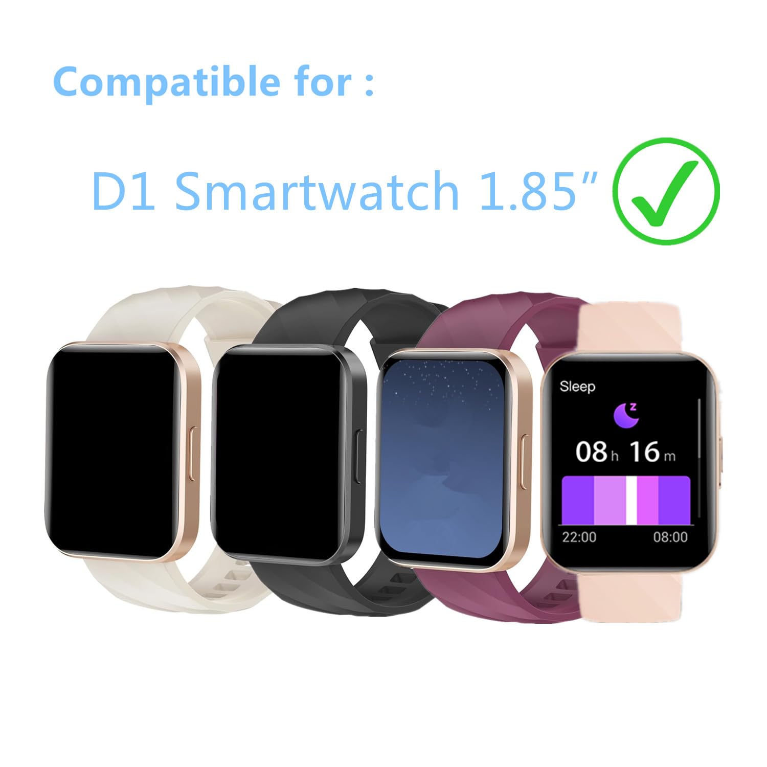 Aemus Screen Protector Compatible For Dakofied D1 Smart Watch 1.85'' (6 Pack) Clear Tpu Soft Film, Compatible For Ruimen H1 Smar