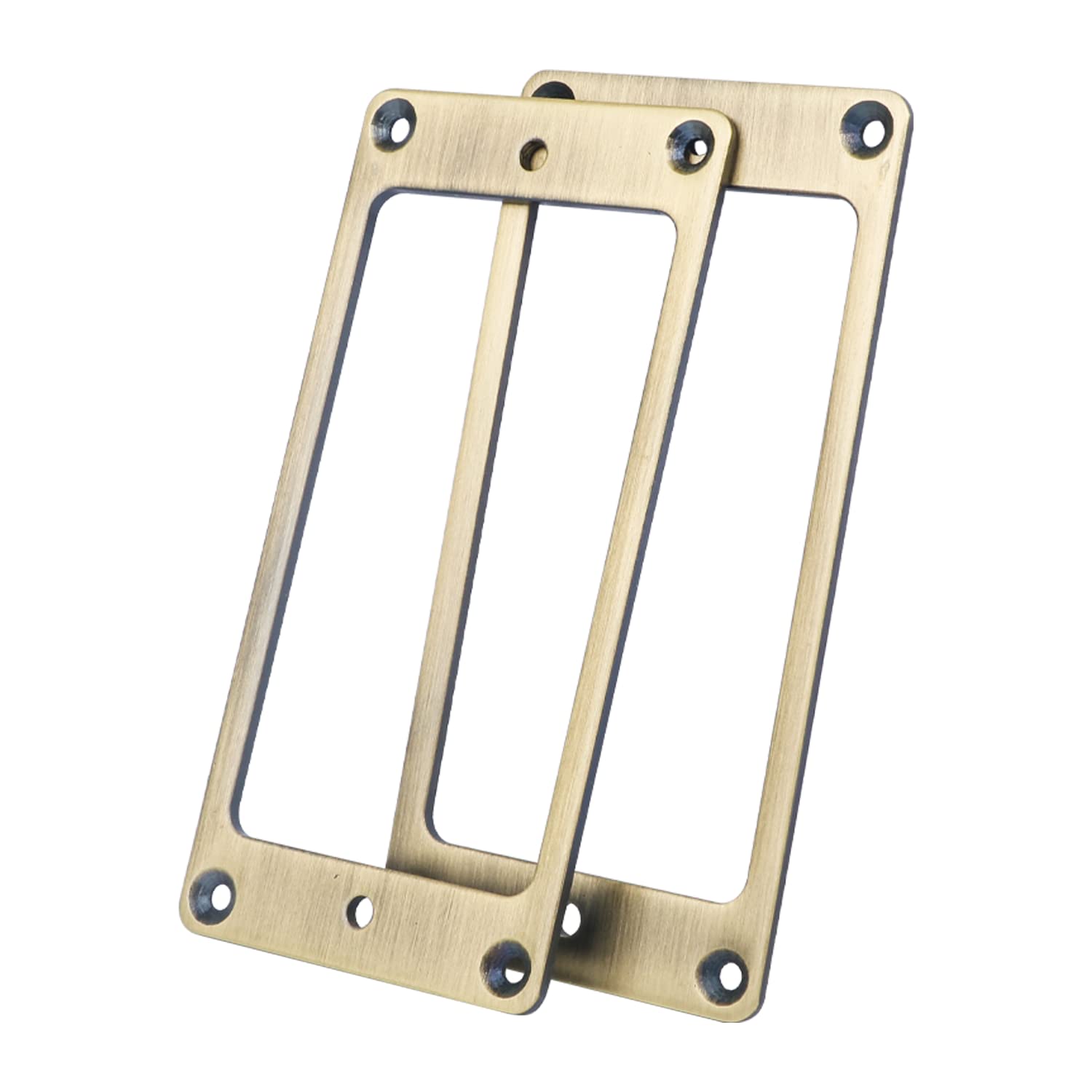 2Pcs Flat Metal Humbucker Pickup Mounting Ring Bridge And Neck Pickups Cover Frame Replacement For Lp Sg Guitar Electric Guitar
