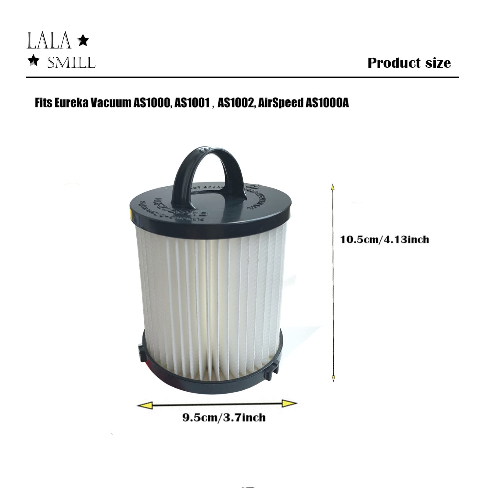Lala Smill Replacement Upright Vacuum Hepa Filter Ef 6 And Dcf 21 Dust Cup Filter For Eureka Airspeed As1000, As1001, As1004A, A