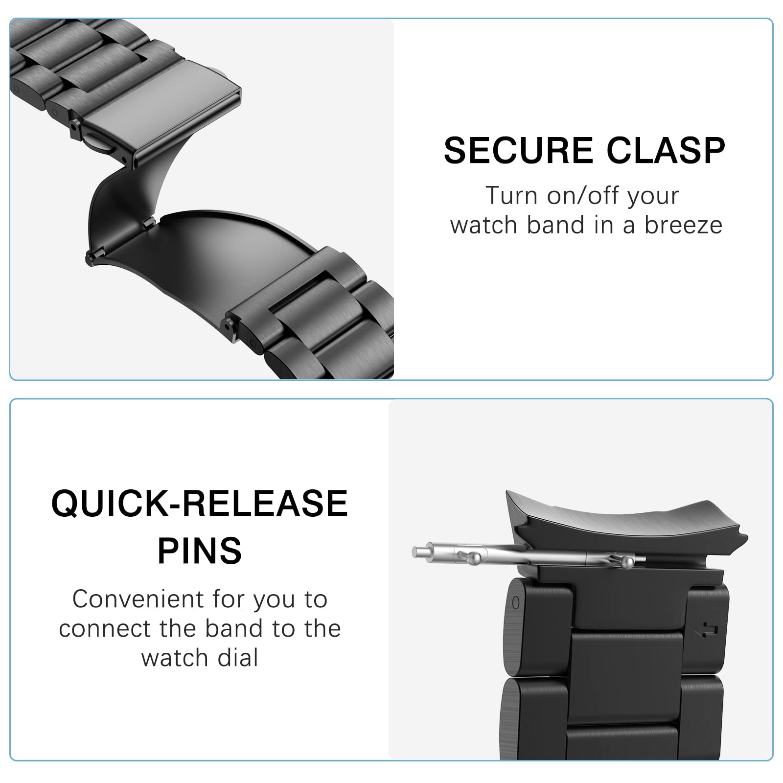 Moko Metal Band Compatible With Samsung Galaxy Watch 7 Fe 6 5 4 Band 40Mm 44Mm/Watch 5 Pro Band 45Mm/Watch 6 Classic Band 43Mm 4