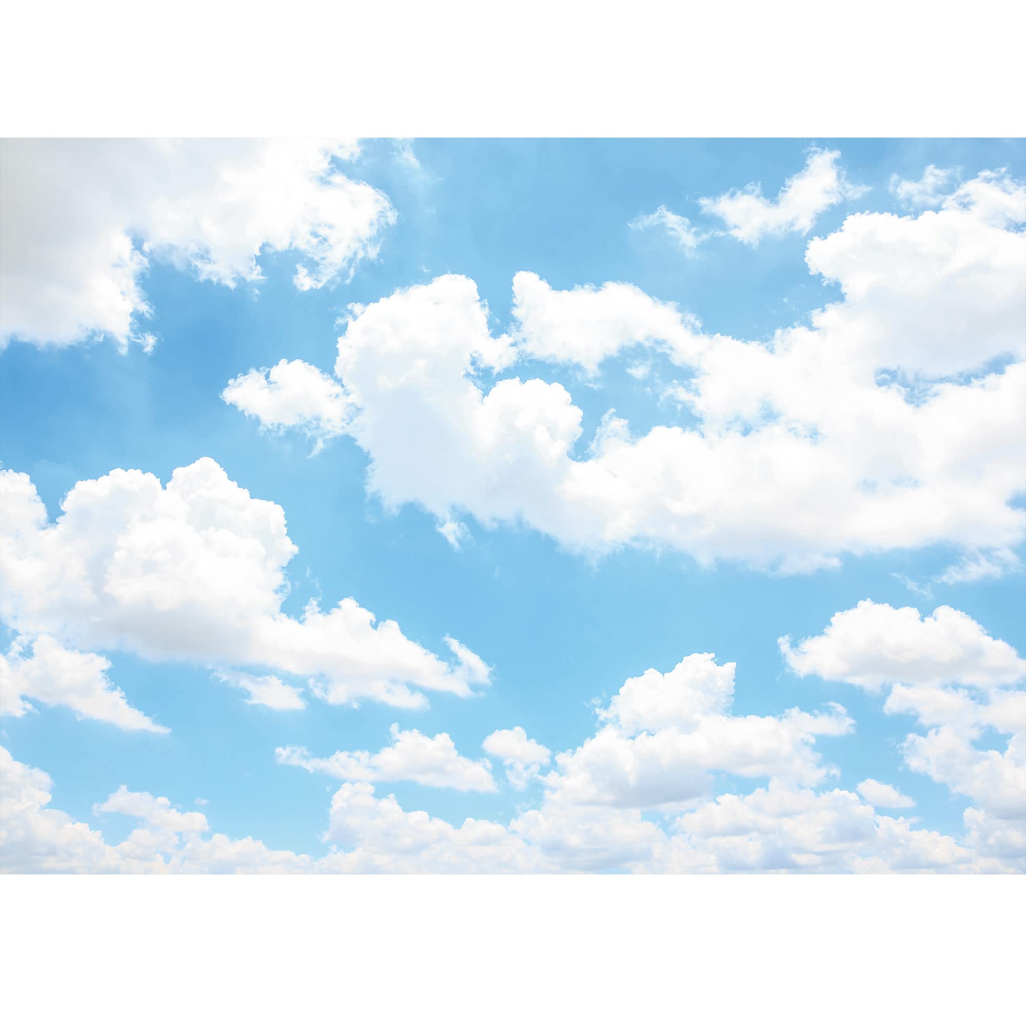 Svbright Blue Sky Backdrop 8Wx6H White Clouds Sunshine Pretty Modern Landscape Trendy Netural For 1St Newborn Baby Shower Birthd