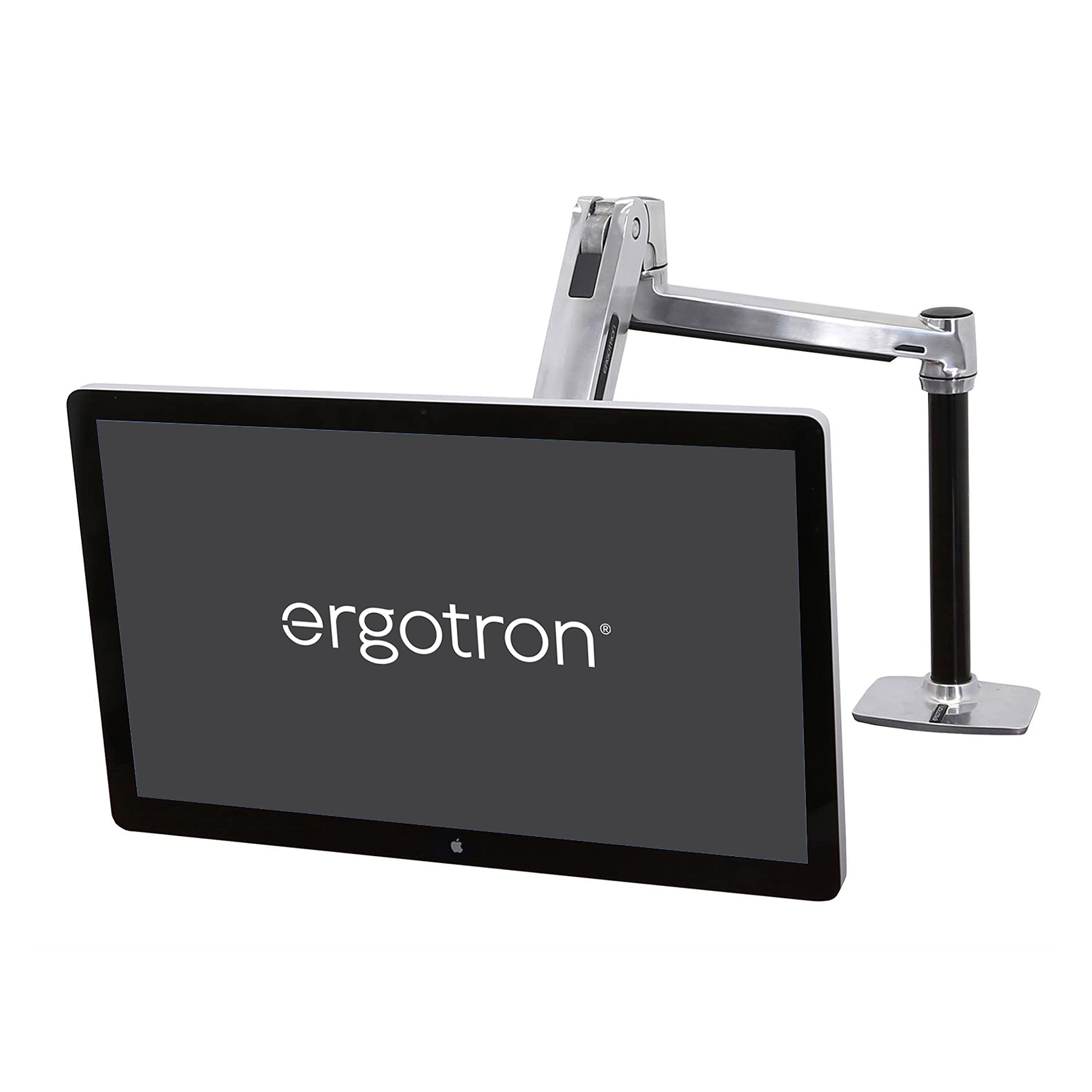 Ergotron � LX HD Sit Stand Single Monitor Arm, VESA Desk Mount � for Monitors Up to 49 Inches, 14 to 30 lbs � Polished Aluminum