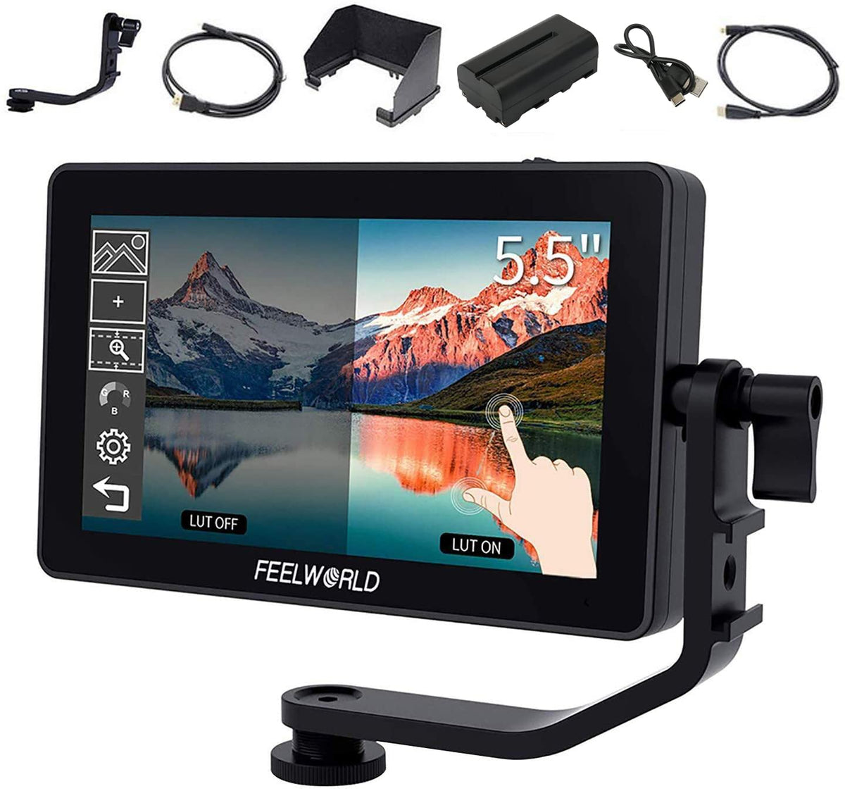 Feelworld F6 Plus 6 Inch Touch Screen Dslr Camera Field Monitor With 3D Lut Small Full Hd 1920X1080 Ips Screen Suppor 4K Hdmi In