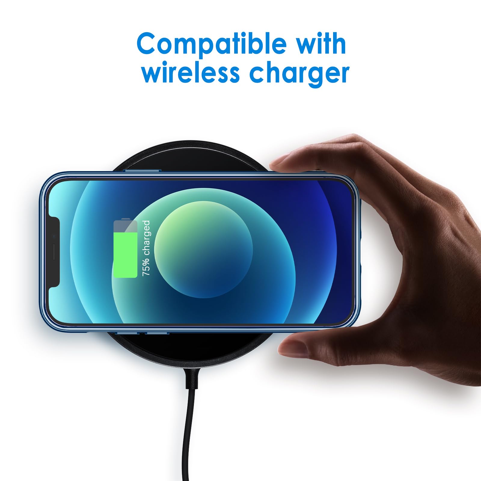 Jetech Case For Iphone 12 Mini 5.4 Inch, Non Yellowing Shockproof Phone Bumper Cover, Anti Scratch Clear Back (Jean Indigo)