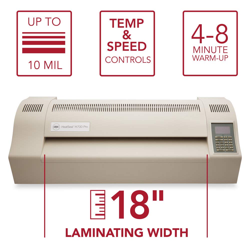 Gbc Professional Laminator, Thermal Pouch, 18'' Max Width, 1.5   10 Mil, Heatseal H700 Pro (1700500)