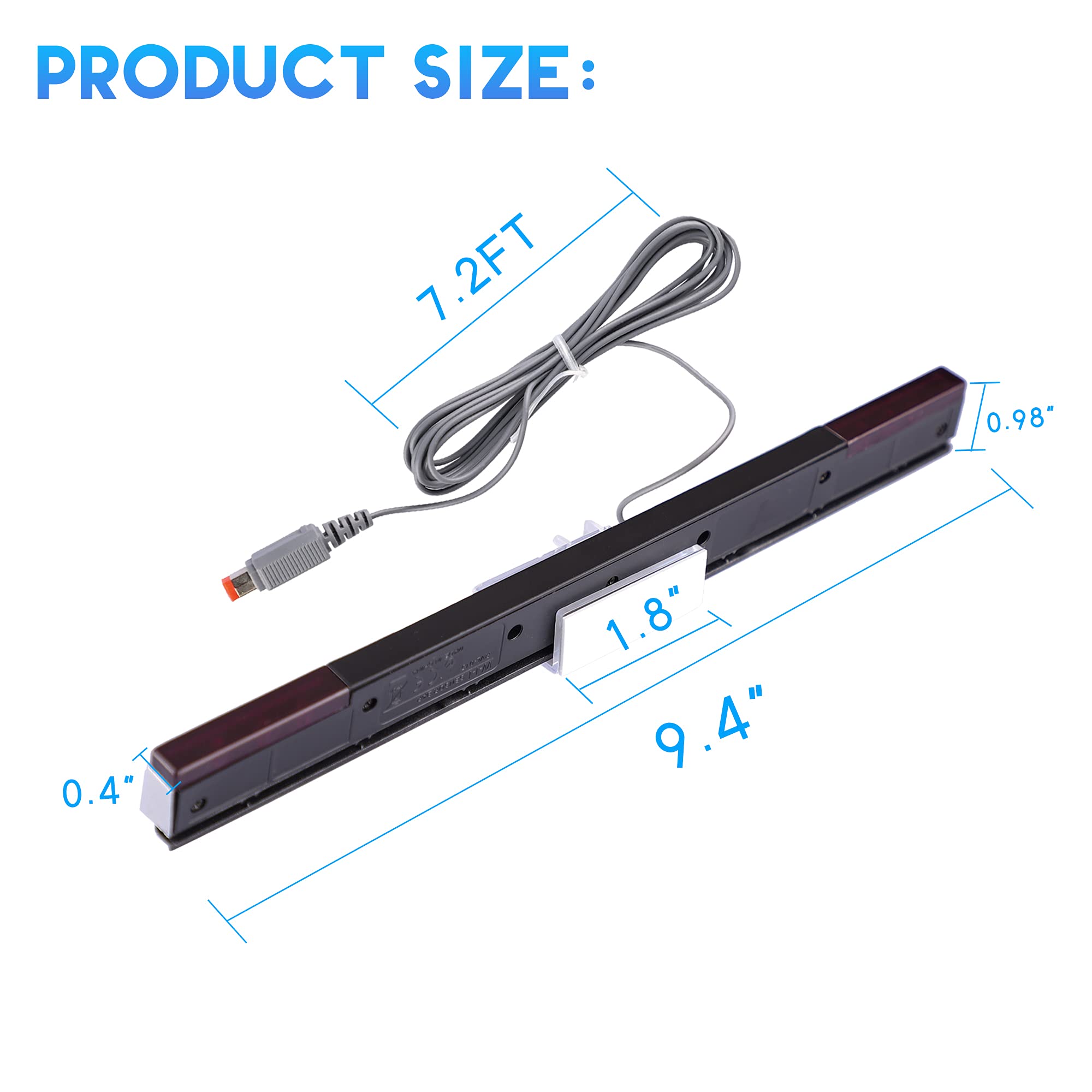 Xahpower 2 In 1 Accessories Bundle Kits For Wii, Wired Infrared Ray Sensor Bar And Wii To Hdmi Converter Compatible With Nintend