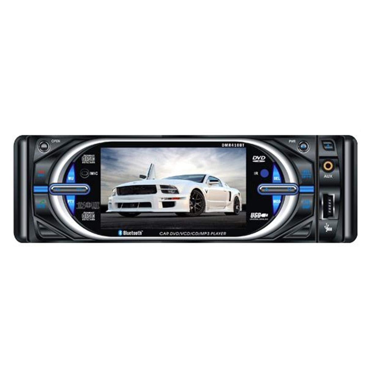 Absolute Dmr410T 4 Inch Dvd/Vcd/Mpeg4/Mp3/Cd R/Cd Rw Tft Color Monitor Flip Down Detachable Front Panel, Tft Screen