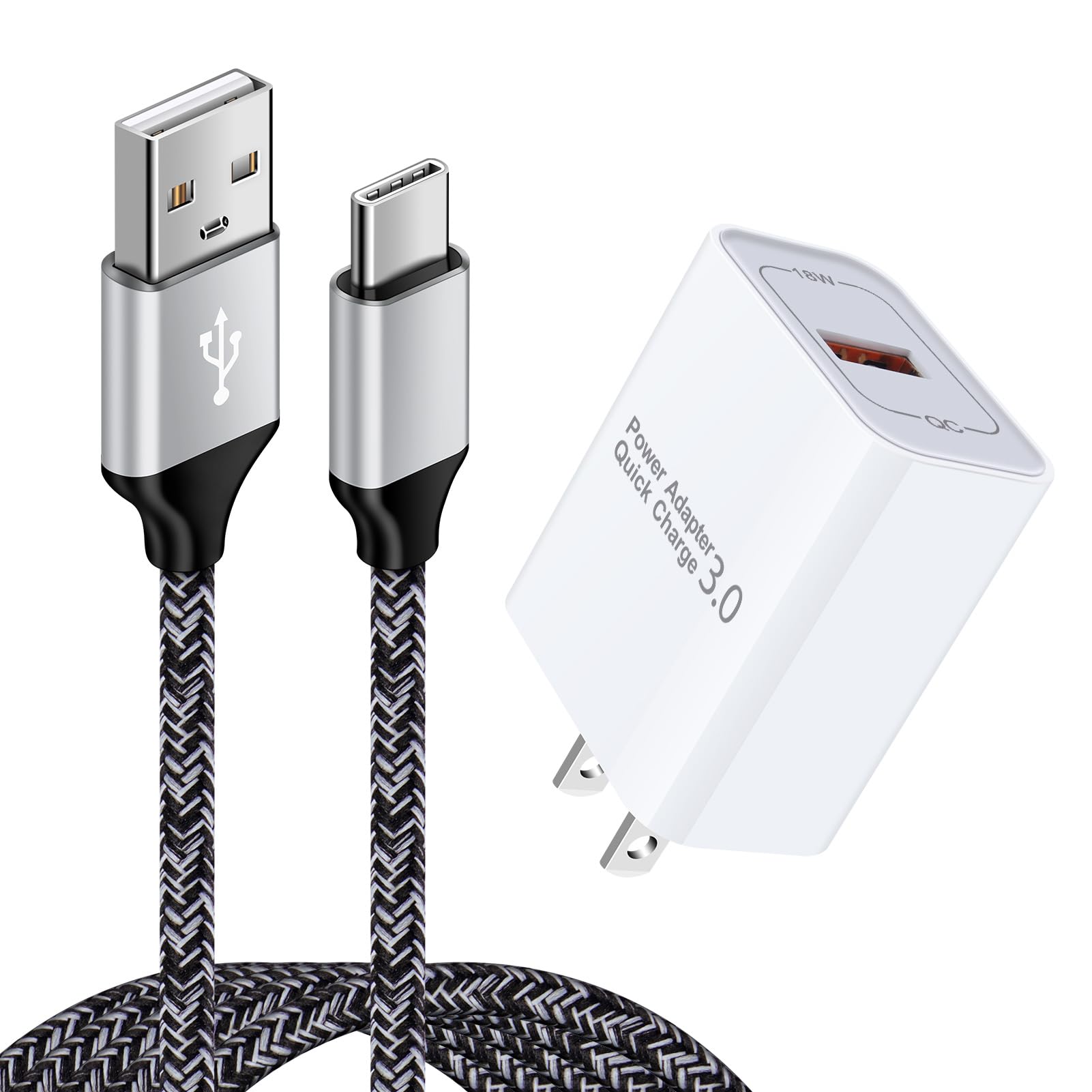 Android Fast Charging Plug - Rapid Micro USB Charger Cable Compatible for Samsung Galaxy S7,S6,J8,J7,J3V, LG Stylo 2 3 Plus,Moto