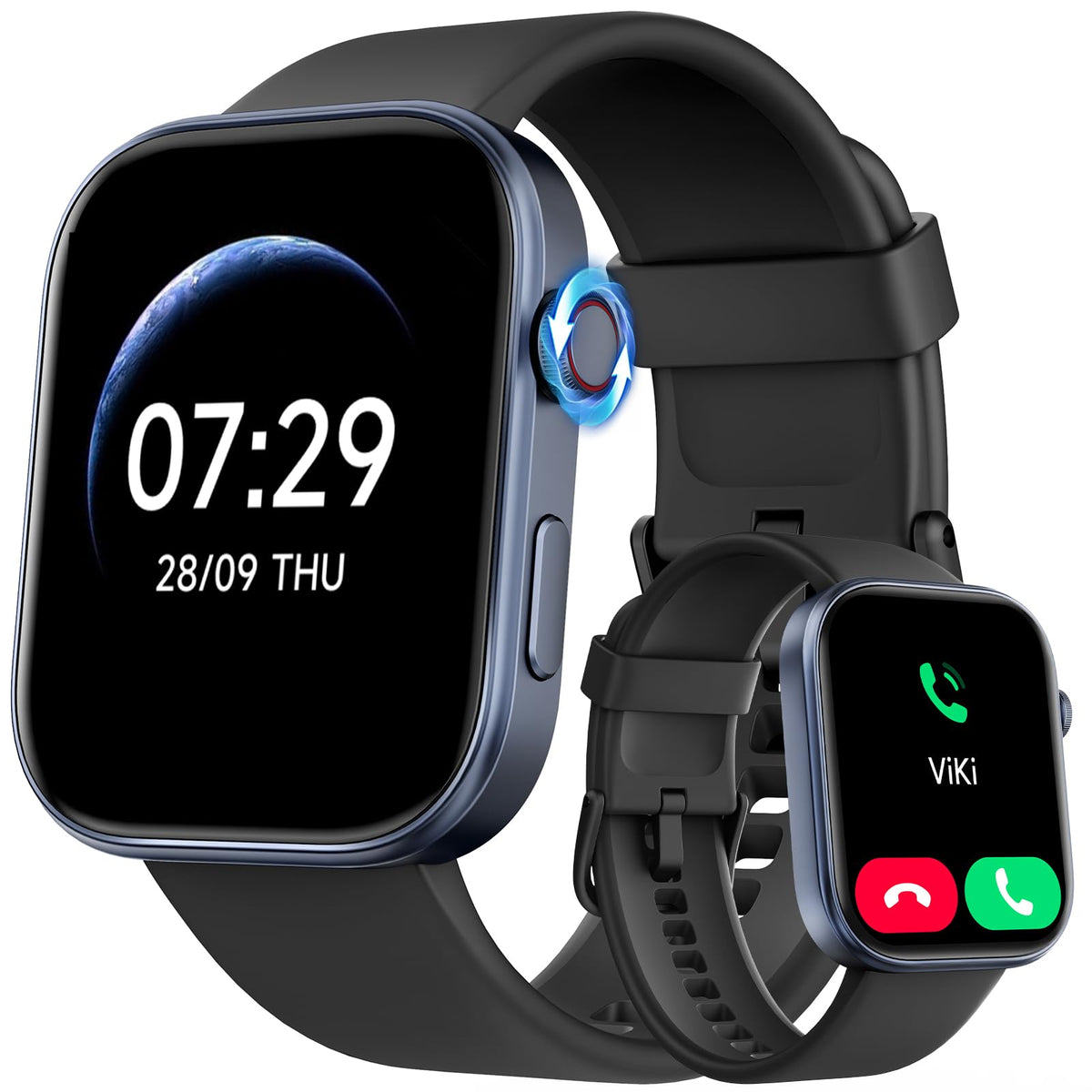 Tensky Smart Watch For Men/Women Android & Ios, Ai Voice, 1.99'' Amoled Fitness Tracker With Bluetooth Call, 3Atm Waterproof Hea