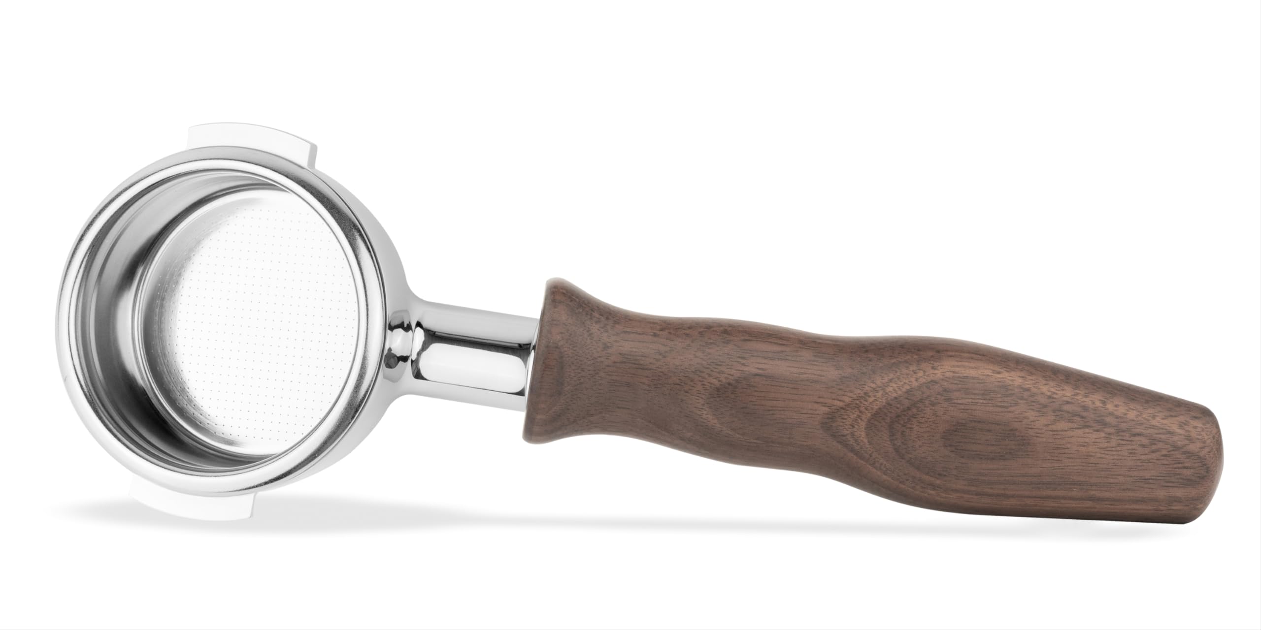 Lilq 54Mm Bottomless Naked 3 Ears Portafilter | Compatible With 54Mm Breville Machines | Stable Handle (Walnut, 58Mm For E61)