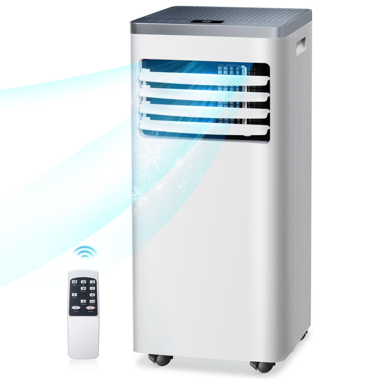 R.W.Flame 10,000Btu Portable Air Conditioner For Room Up To 450 Sq.Ft,With Dehumidifier & Fan,Standing Air Conditioner For Room,