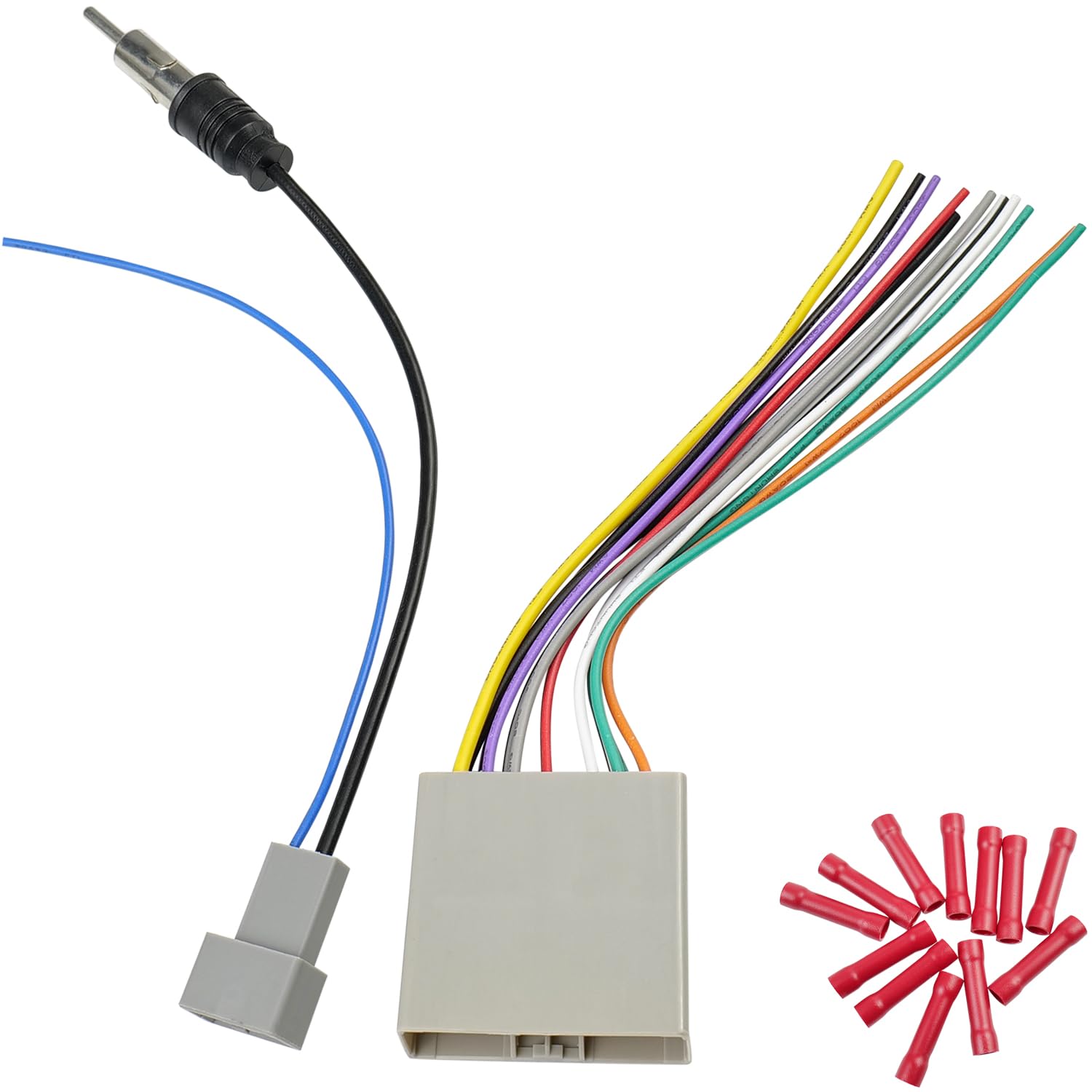 Jayubein 24Pin Radio Wiring Harness Kit Compatible with 12-15 Honda Accord CRV Civic Pilot Fit Odyssey CRZ Ridgeline Insight Car