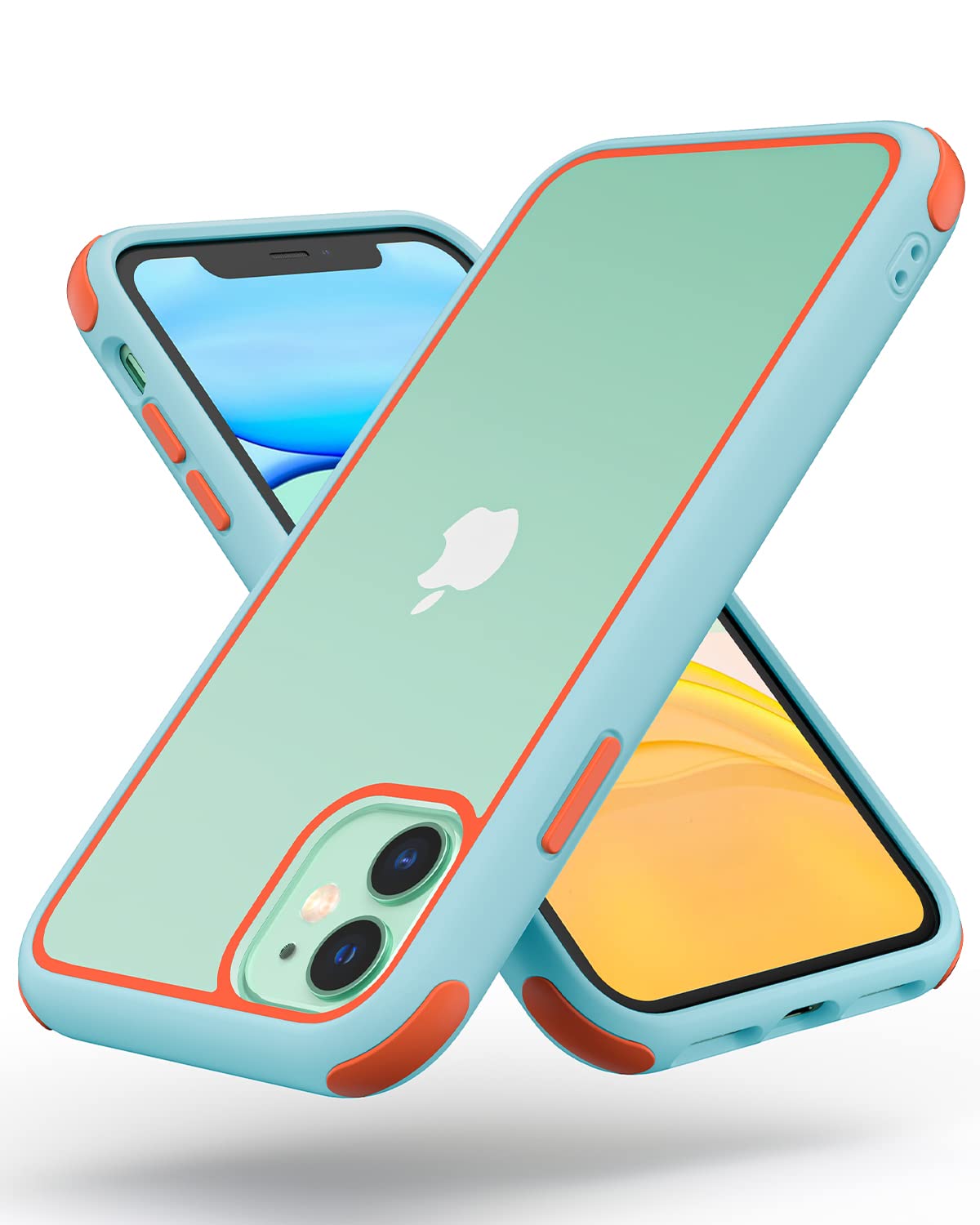 Mobnano For Iphone 11 Crystal Clear Case, With Multicolor Protective Shockproof Bumpers, Not Yellowing Anti Scratch Transparent