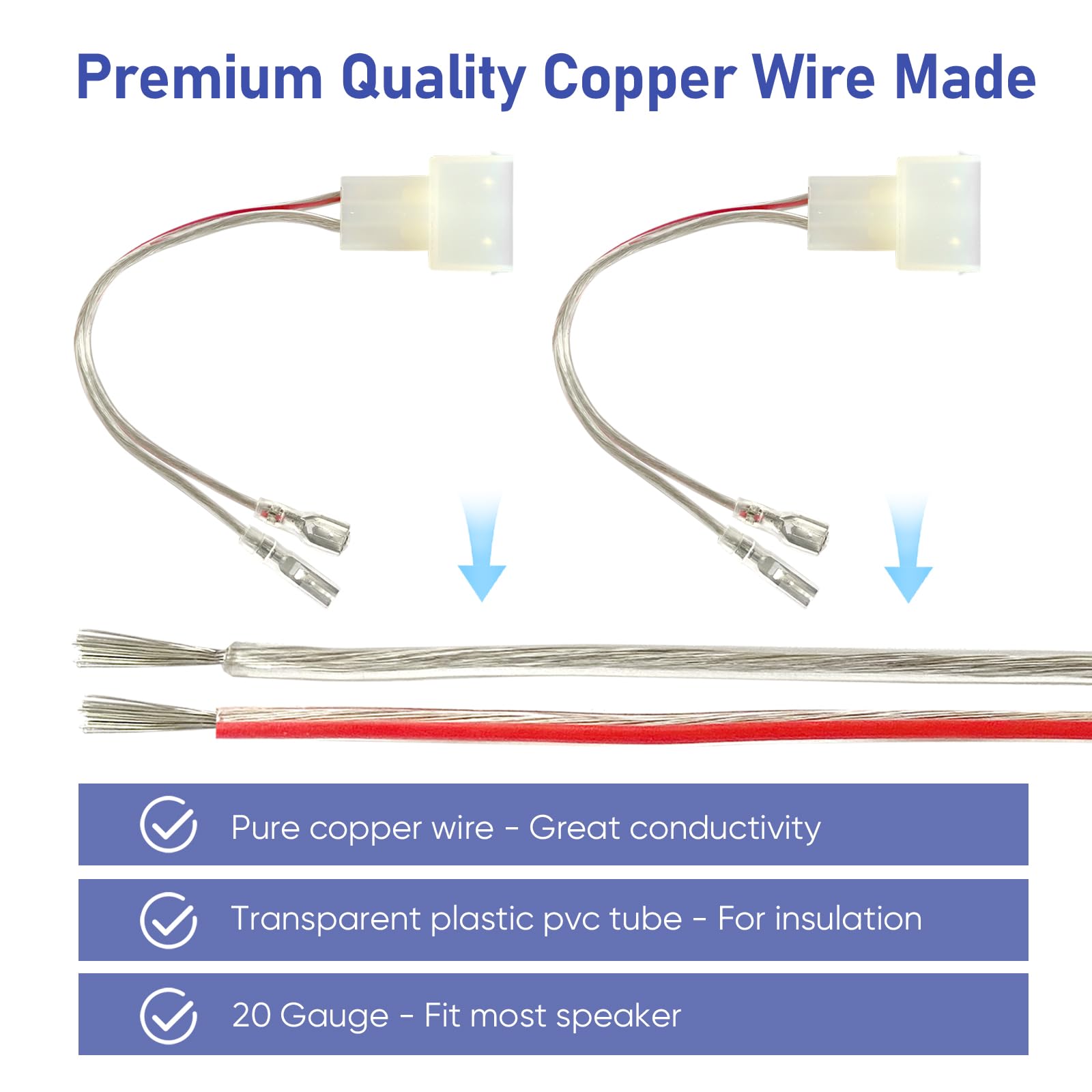 Car Door Speaker Wiring Harness Replacement For Honda 1986 2019 Civic Accord Odyssey, Acura 1986 2010 Integra Cl Tsx Speaker Wir