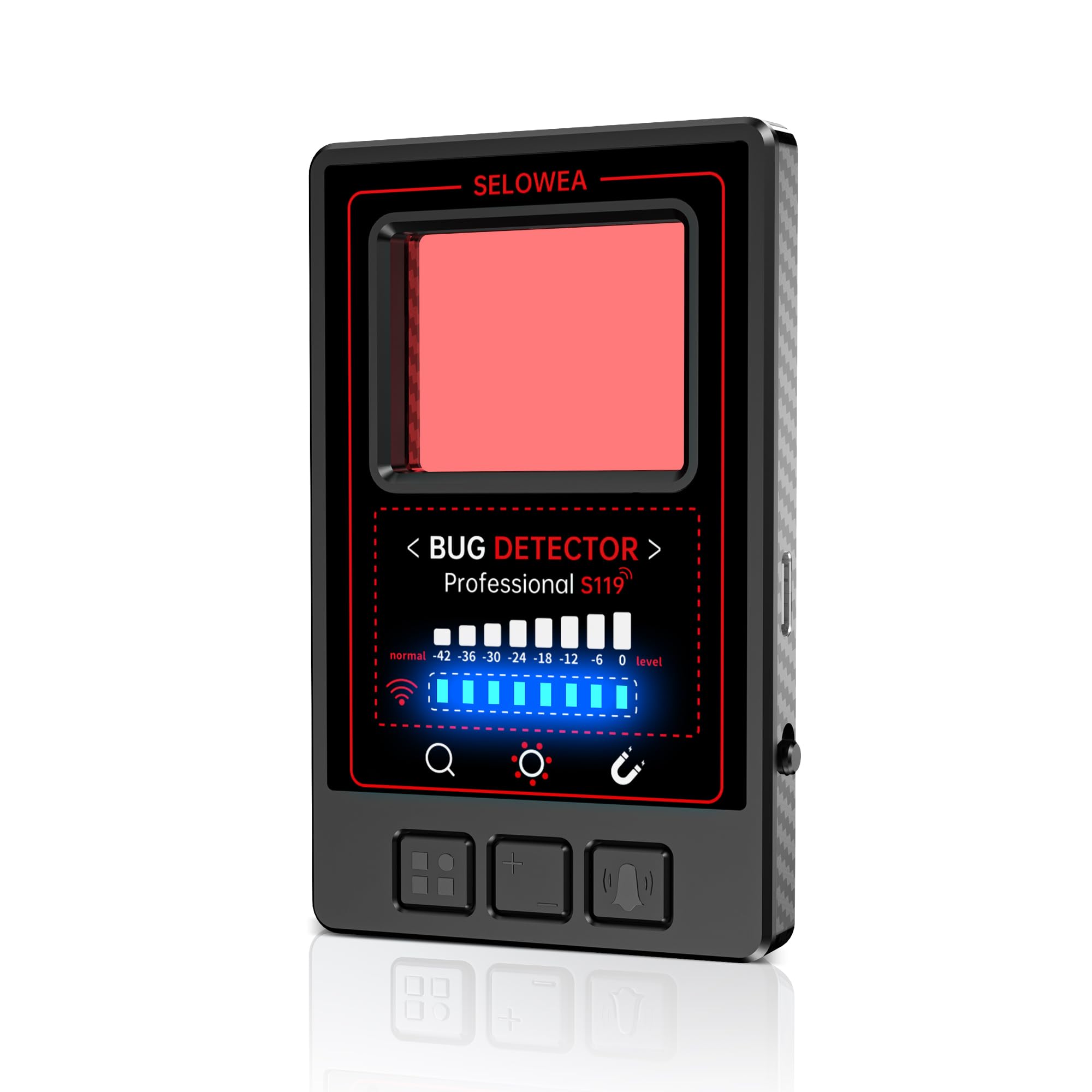 Selowea Hidden Camera Detectors, Anti Spy, Car Gps Tracker, Portable Rf Signal Finder, Bug Sweeper, Listening Device Detector Fo