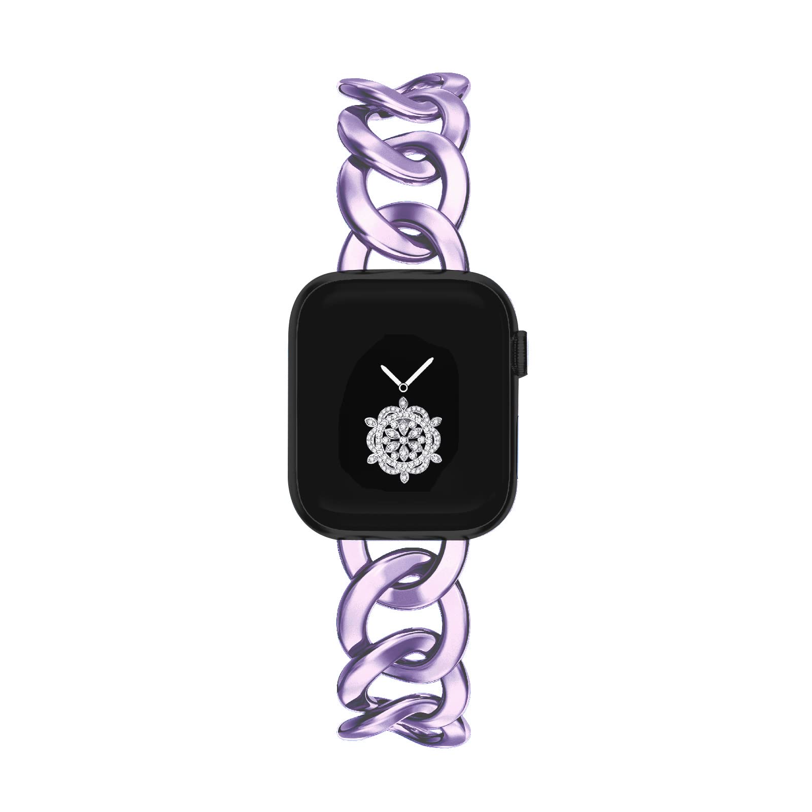 Kolgios 38/40/41Mm Fog Purple Cool Women Chain Metal Smartwatch Bands Compatible For Apple Watch Series 9/8/7/6/Se Stylish Repla