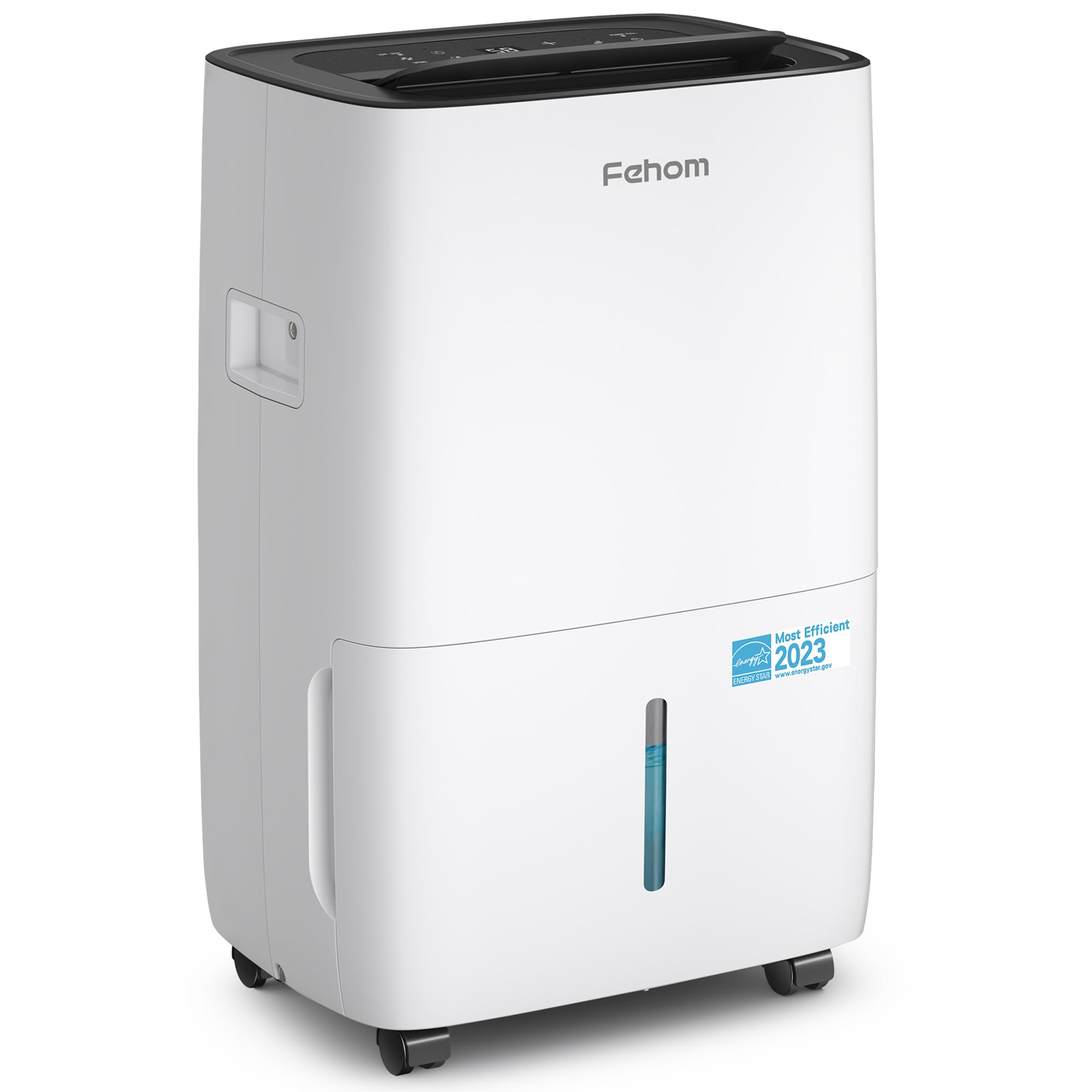 Fehom 80 Pints Dehumidifier Most Efficient Energy Star   5,000 Sq. Ft. Dehumidifier For Basement With Drain Hose And 1.06 Gal Wa