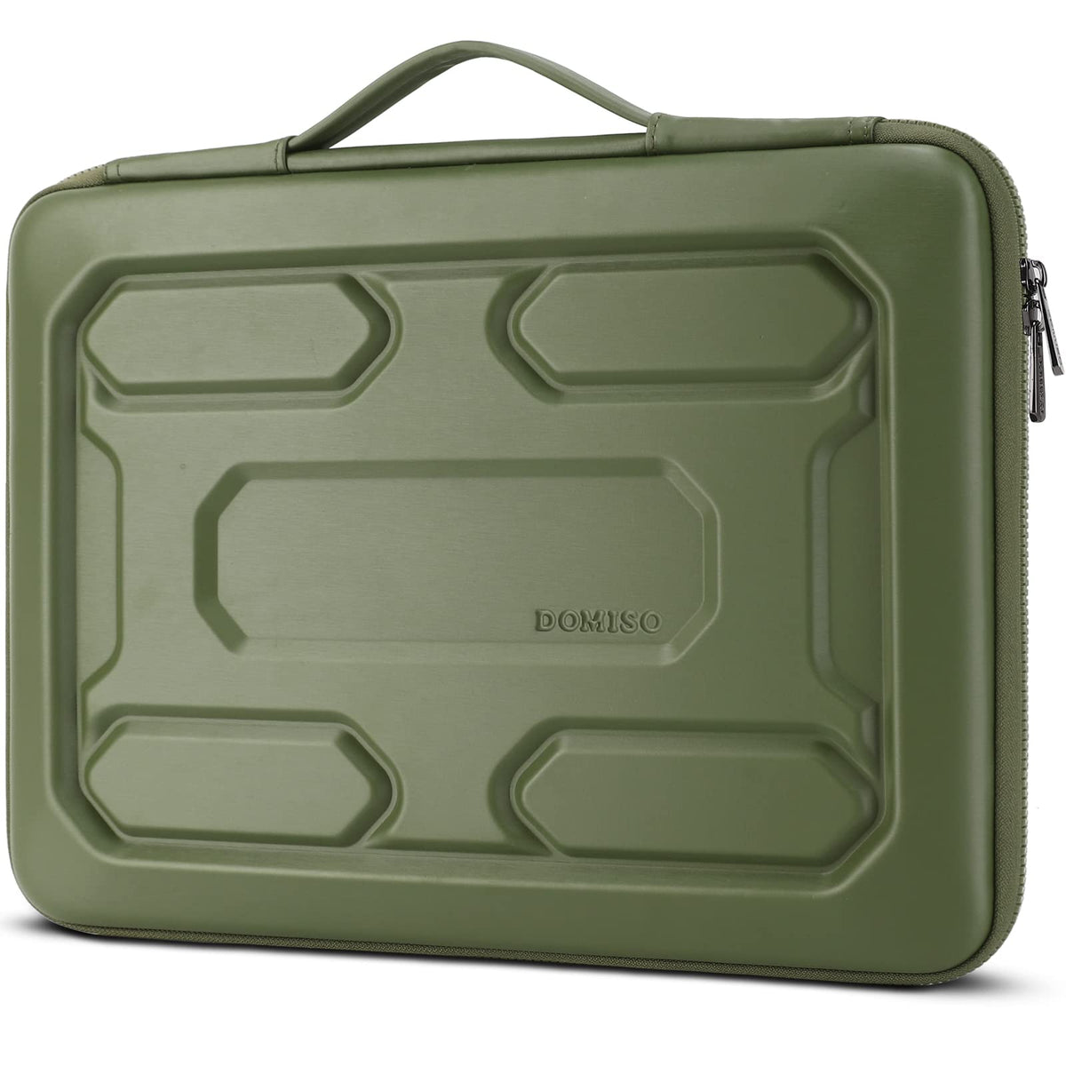 DOMISO 17 inch Laptop Sleeve with Handle Shockproof Waterproof EVA Protective Case for 17.3' ZBook Fury 17.3 G8/MSI GS73VR Stealth Pro/HP Envy 17/LG Gram 17'/ROG Strix GL702VS, Green