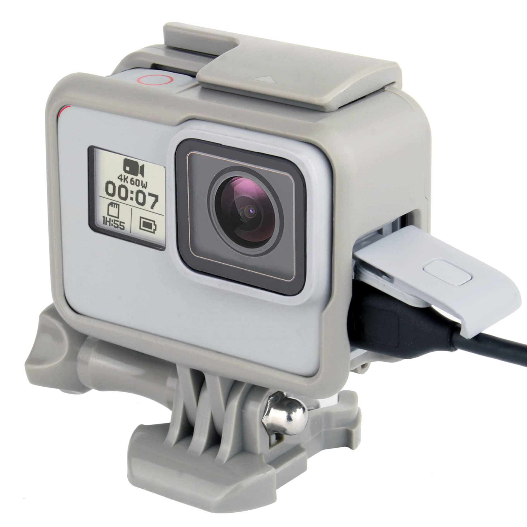 Yallsame Frame Mount Case Housing For Gopro Hero7 White Black Dusk White Silver/ Hero6/ Hero5/ Hero(2018) Action Camera Function