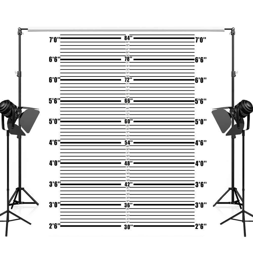 Zliisang 4.3 X 4.9Ft Mugshot Backdrop For Photoshoot Arrested Height Photography Background Photo Booth Props Backdrop Murder My