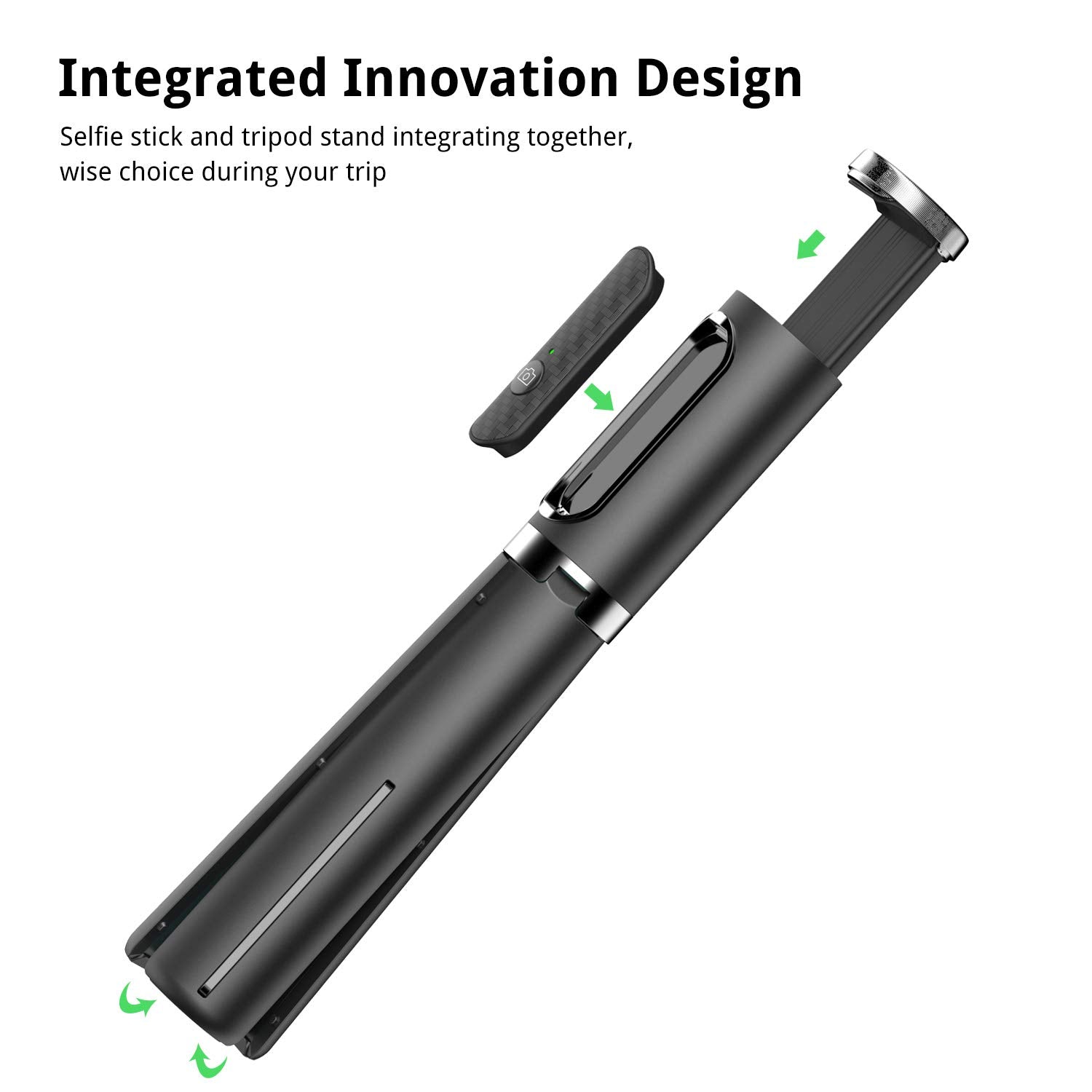 Atumtek Selfie Stick Tripod, Extendable 3 In 1 Aluminum Selfie Stick With Bluetooth Remote 270 Degree Rotation For Iphone 141312